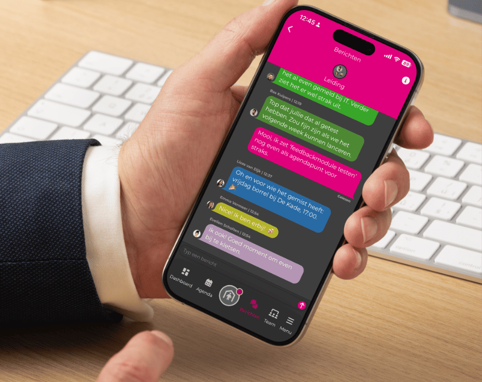 berichten op de mobiele app